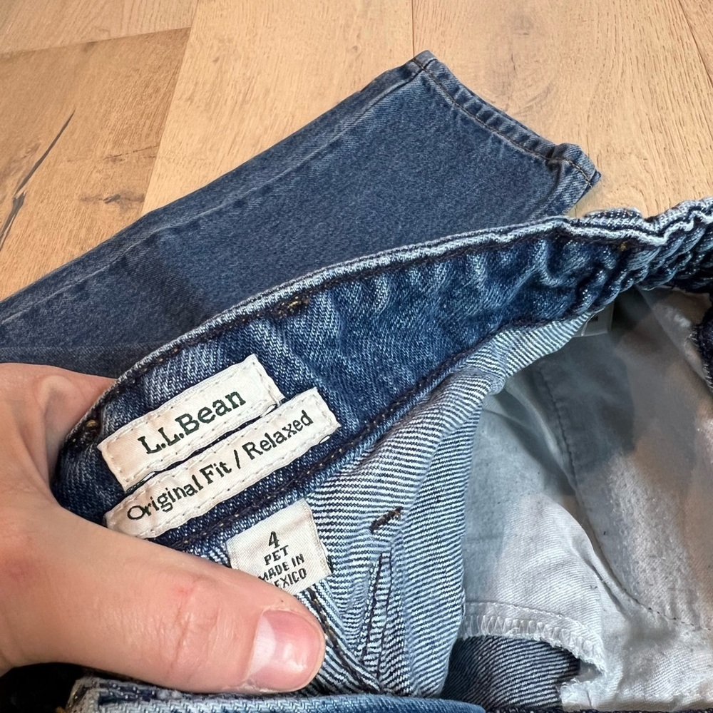 L.L. Bean Women's High Rise Jeans - Medium Blue Denim - Picture 4 of 10